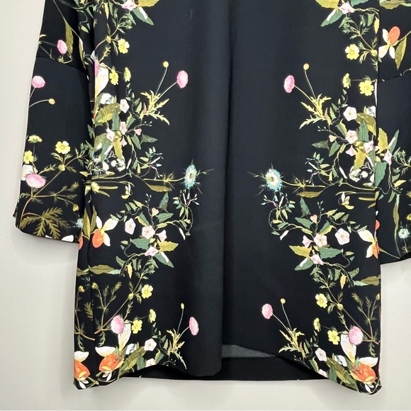 RACHEL Rachael Roy Floral Print Shift Long Sleeve Mid-Length Dress - Picture 9 of 12